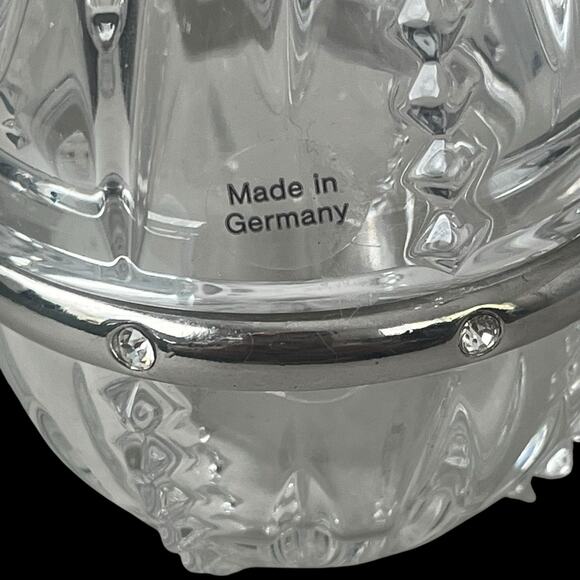 Lenox Pave Jewels Diamonds & Pearls Royal Lead Crystal Egg Trinket Box Vintage - Picture 9 of 12